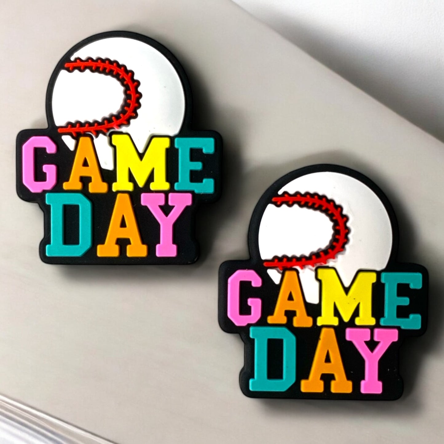 X182-  “Gameday- Baseball” Silicone Focal Bead (1 Count)