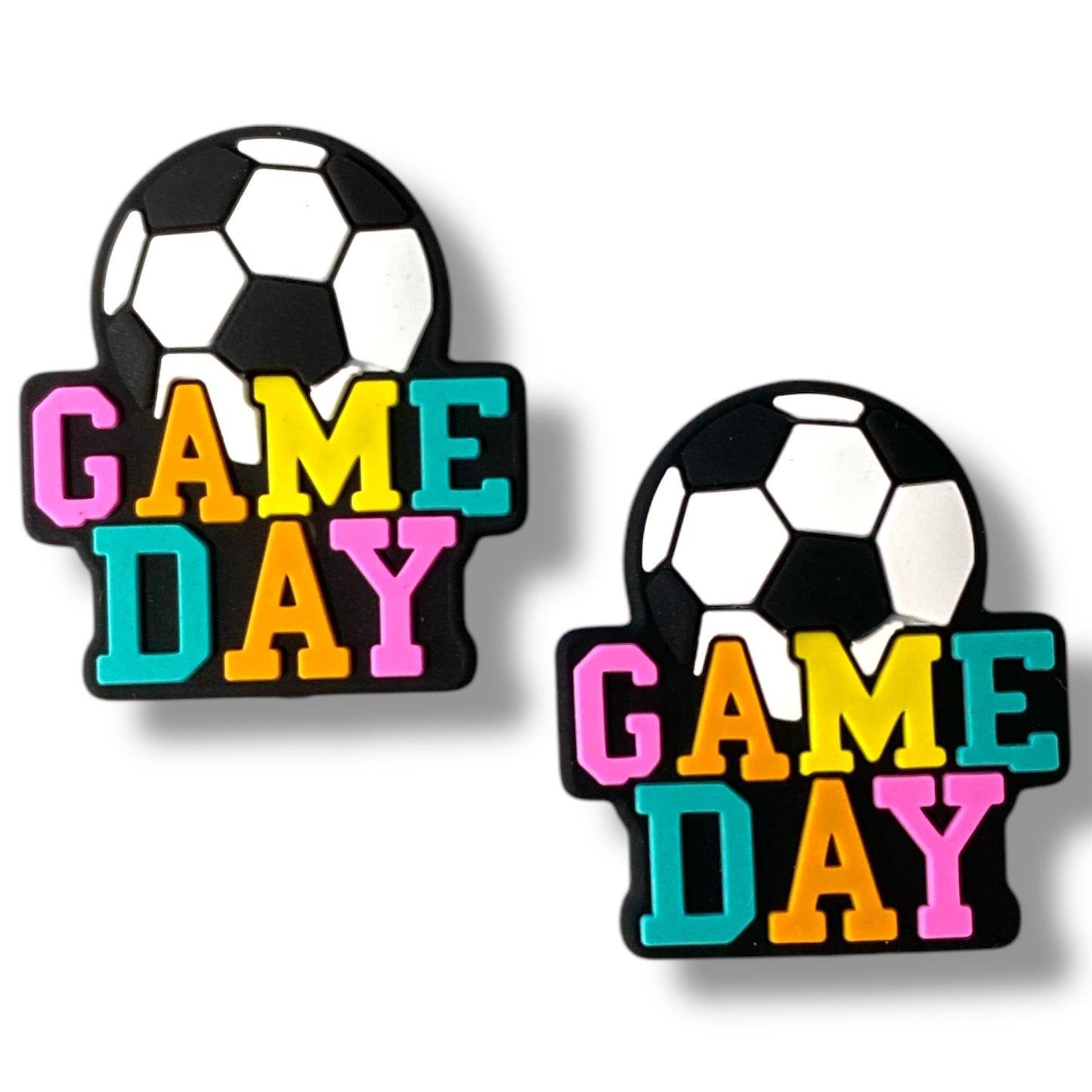 X194-  “Gameday- Soccer” Silicone Focal Bead (1 Count)