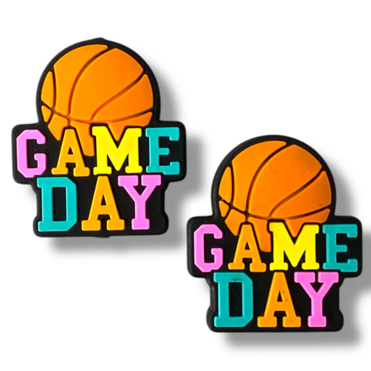 X180-  “Gameday- Basketball” Silicone Focal Bead (1 Count)