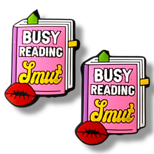 h1052-  “Busy Reading Smut” Silicone Focal Bead (1 Count)