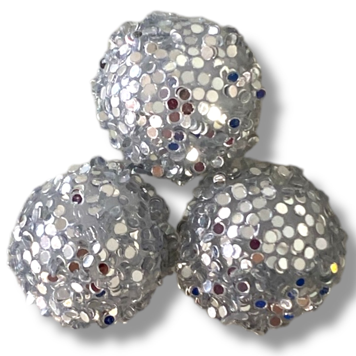 e503- 16mm "Silver" Glitter Rhinestones (1 Count)