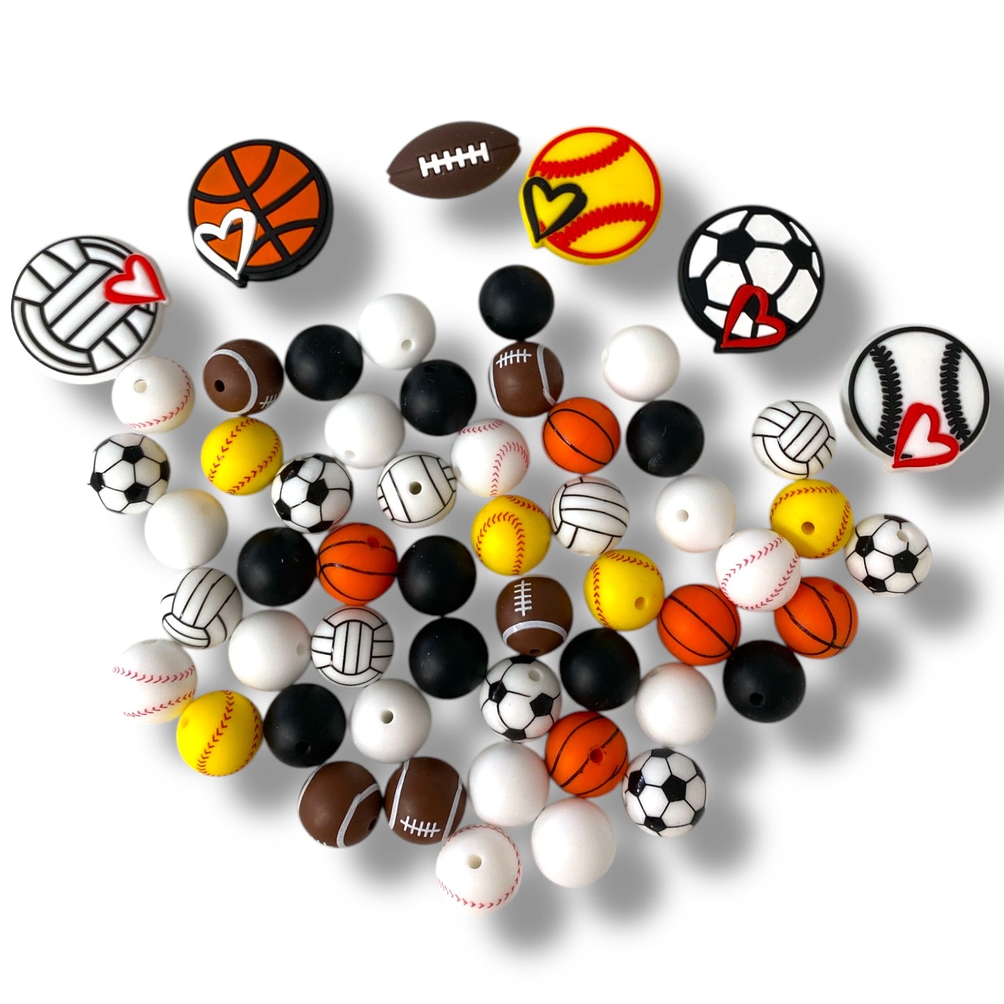 CK- 92 - "Sports" 56 Piece Silicone Bead Pack