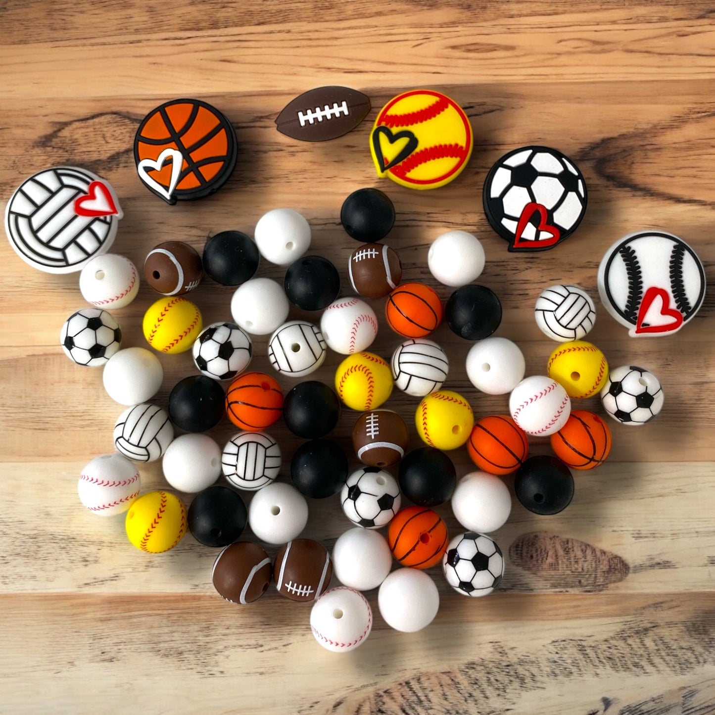 CK- 92 - "Sports" 56 Piece Silicone Bead Pack