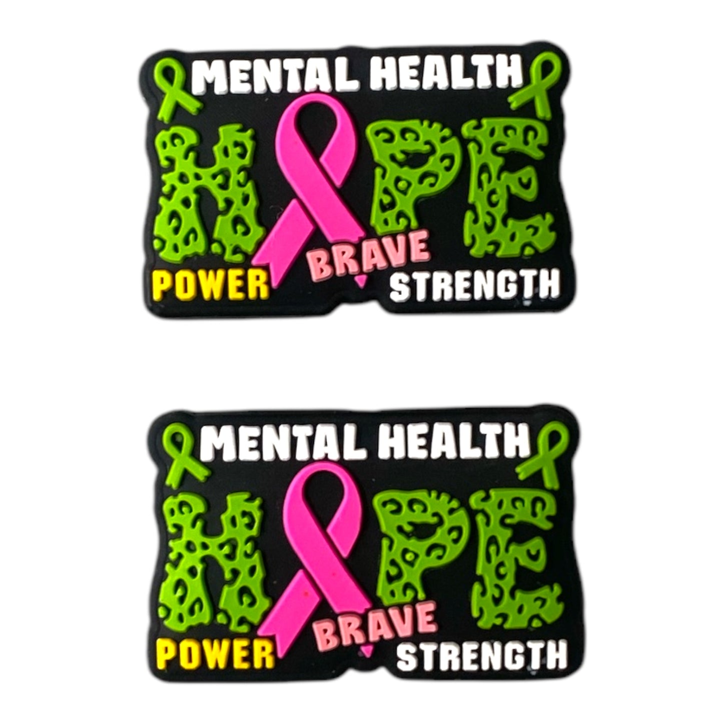 e641 - "Mental Health” Silicone Focal Bead (1 Count)