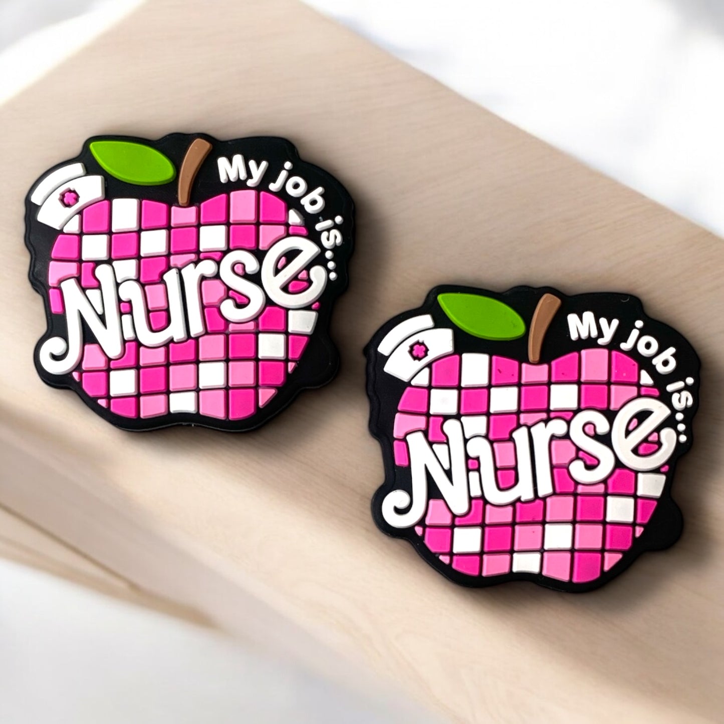 T144 - "Disco Nurse" Silicone Focal Bead (1 Count)