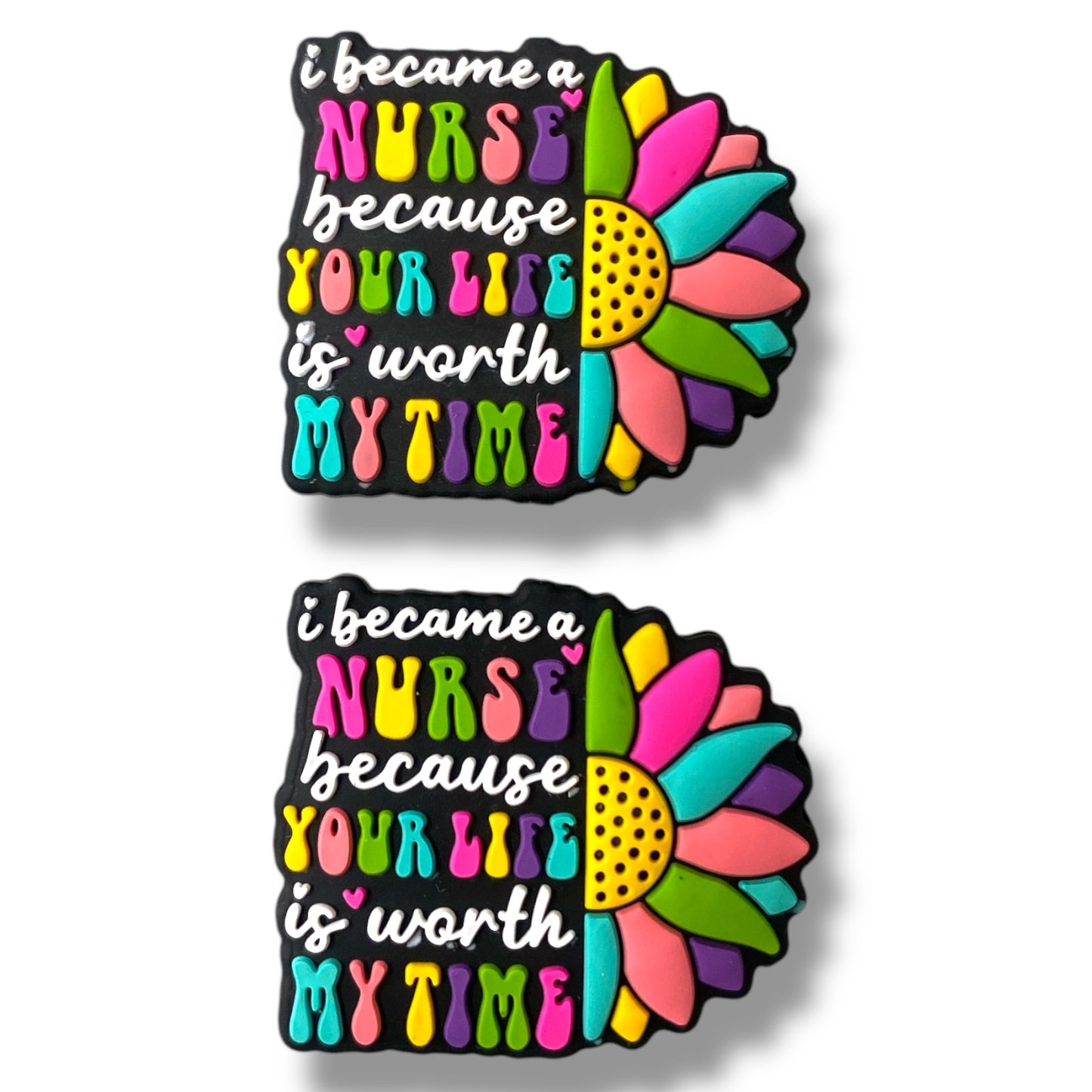 T171 - "I Became A Nurse...” Silicone Focal Bead (1 Count)