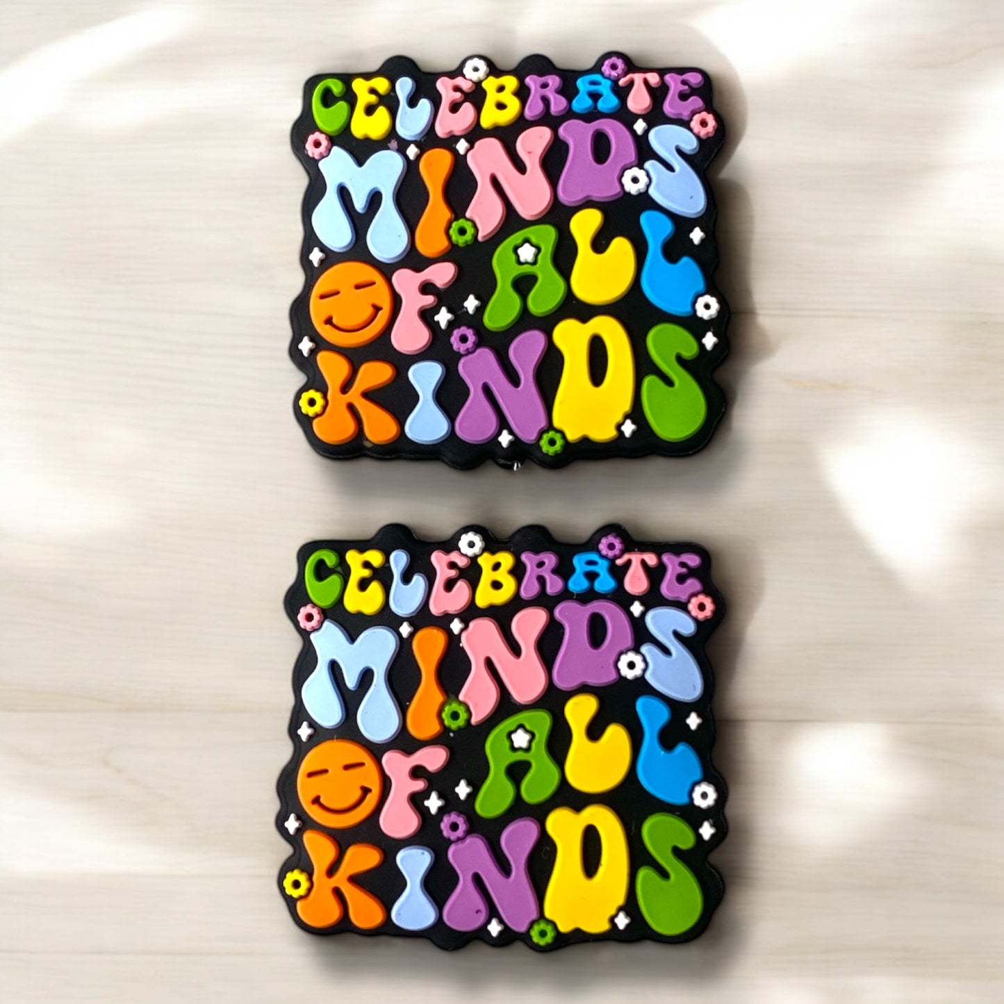 X110 - "Celebrate Minds Of All Kinds” Silicone Focal Bead (1 Count)