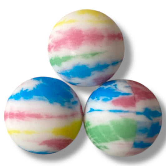 #749 - 15mm "Pastel Marble" Silicone Beads