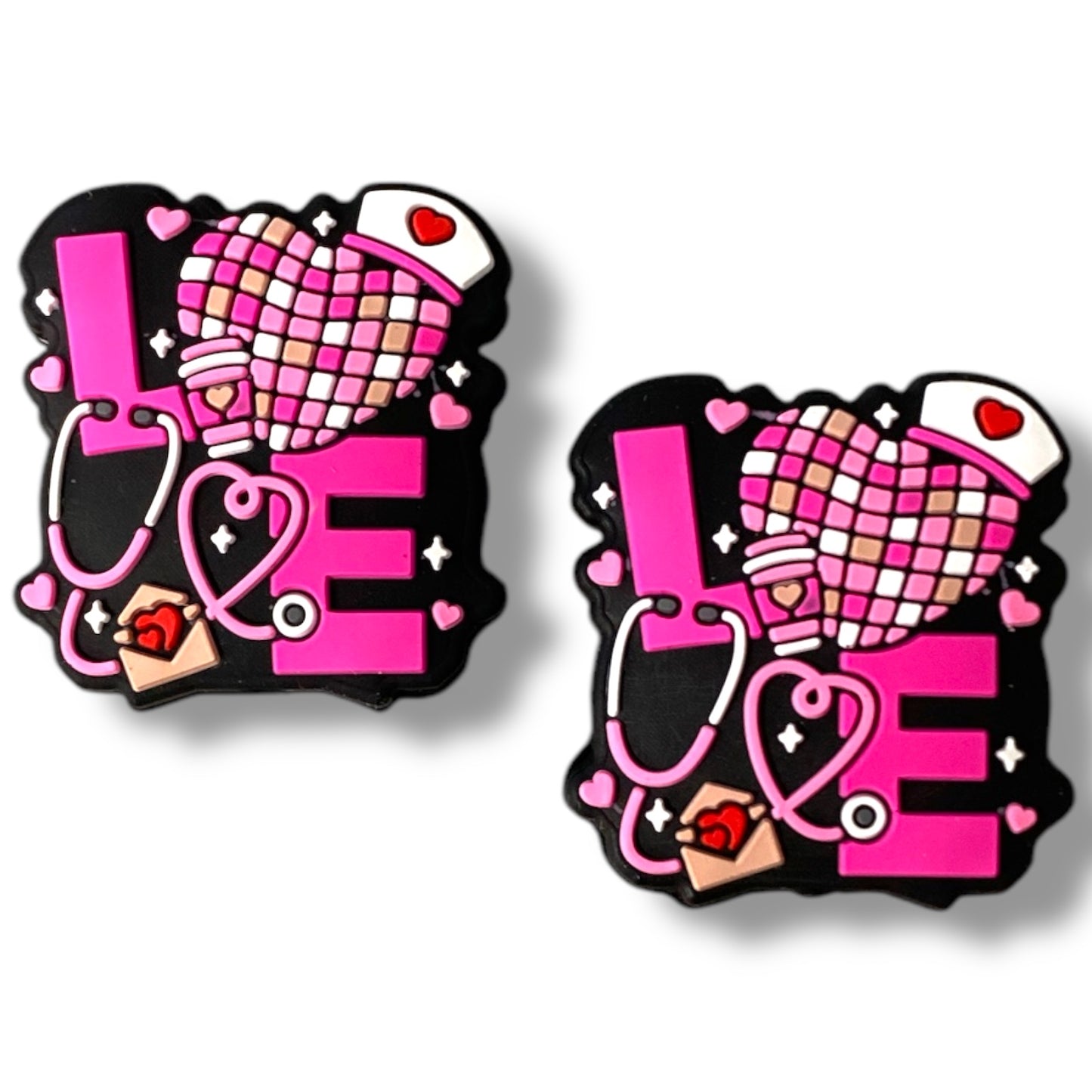 X216 - "Love / Medical" Silicone Focal Bead (1 Count)