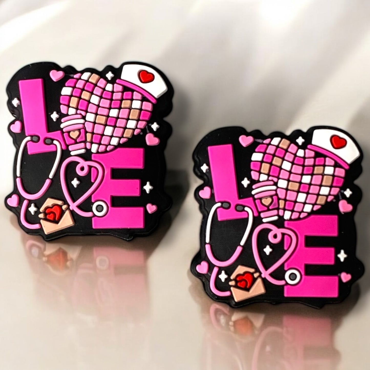 X216 - "Love / Medical" Silicone Focal Bead (1 Count)