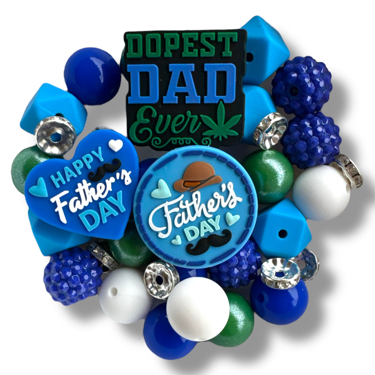 CK- 87 - 🧢 Father's Day – 33 Pc Bead Set with Bling💙