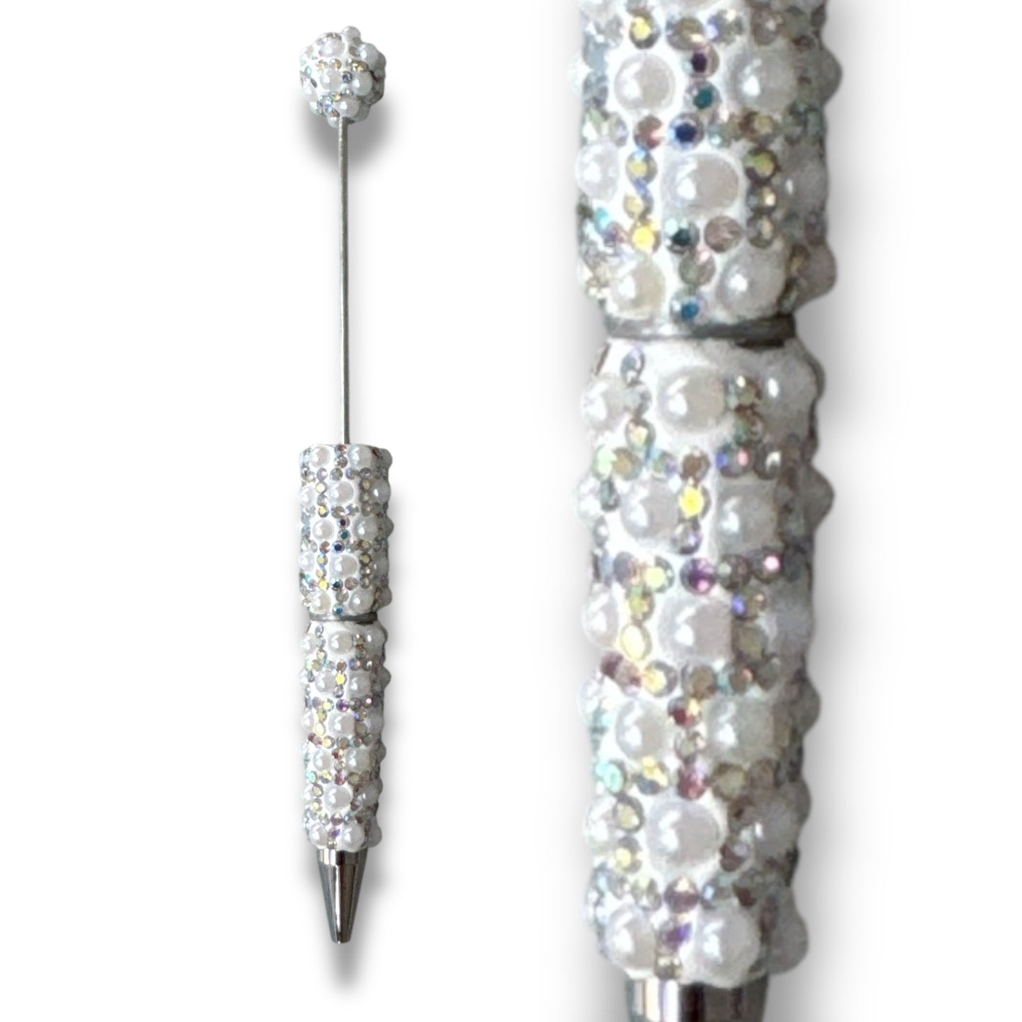 PEN M - “White Fancy”  Beadable Pen (1 Count)