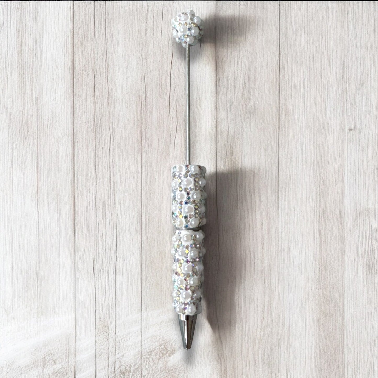 PEN M - “White Fancy”  Beadable Pen (1 Count)