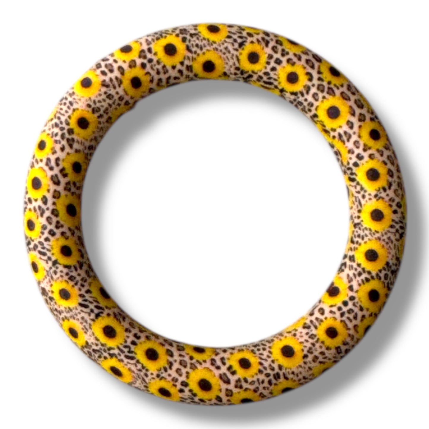 Q- A26  - 65mm "Brown Daisy" Silicone Ring