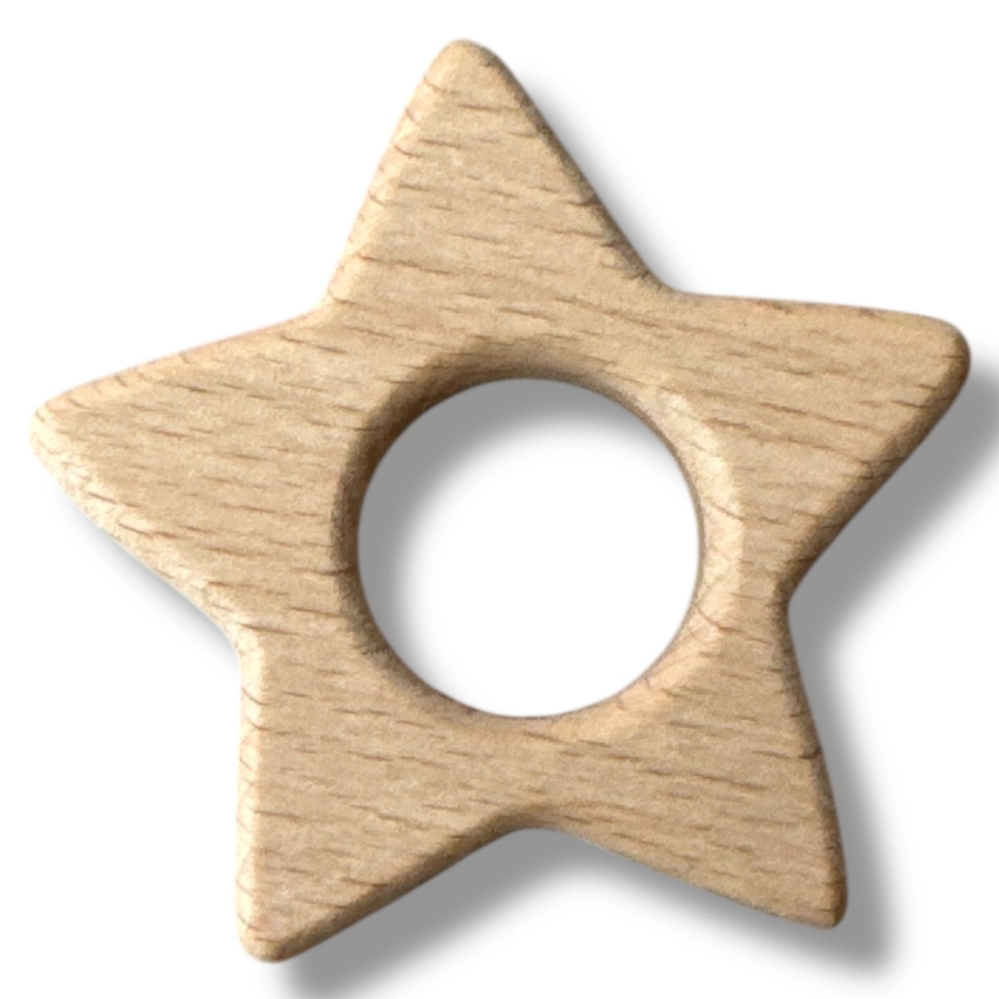 A13- "Star" Wooden Teether Pendant (1 Count)