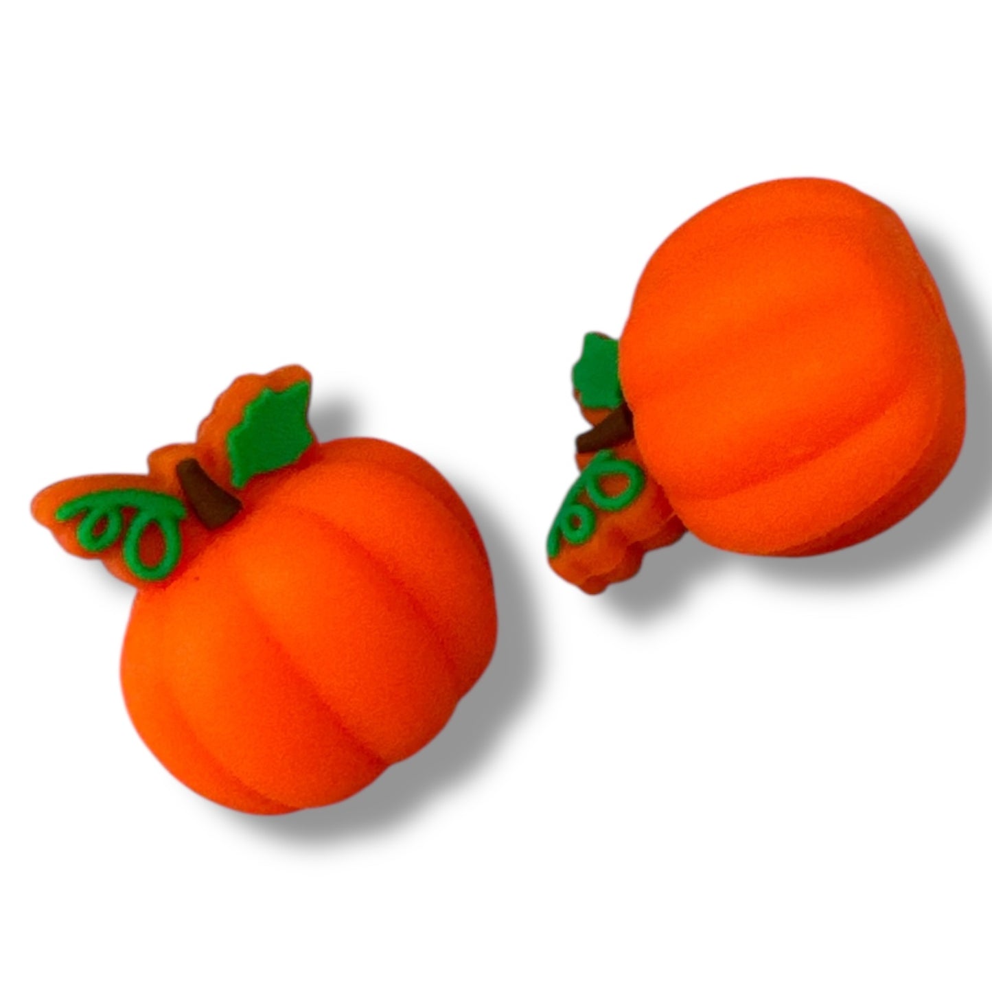 h803 "3D Pumpkin" Silicone Focal Bead (1 Count)