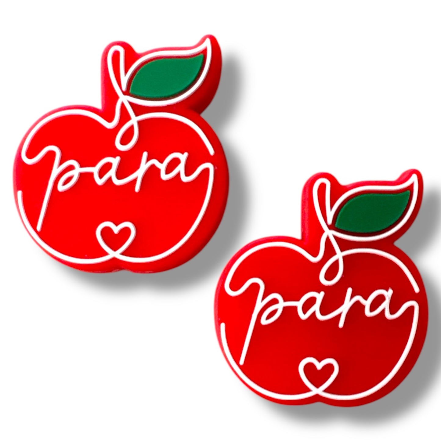 X281-  “Para- Apple” Silicone Focal Bead (1 Count)