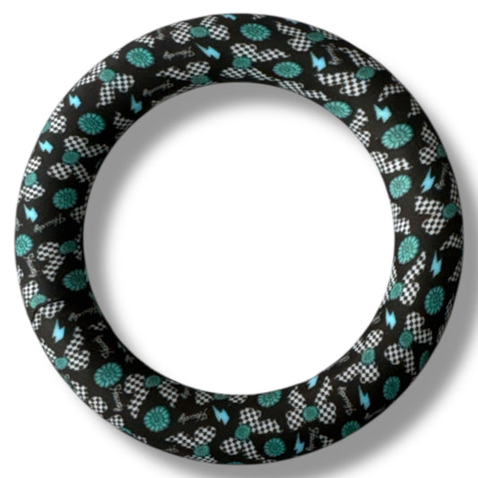 Q-A24 - 65mm "Turquoise Disco" Silicone Ring