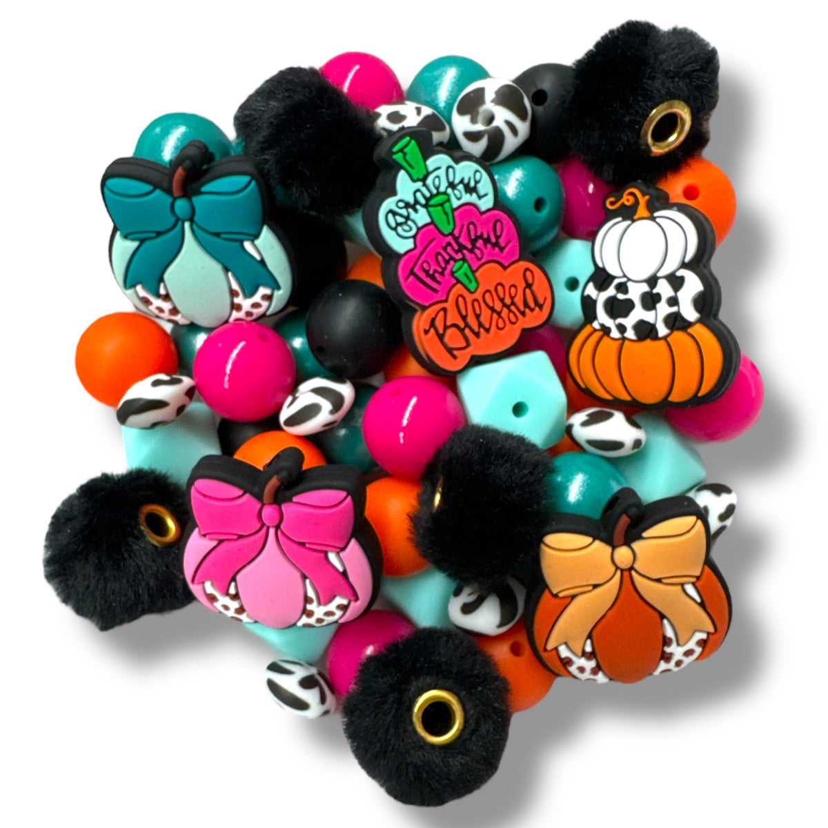 CK- 117-  15mm "Thankful"  65 Count Mixed Pack Beads