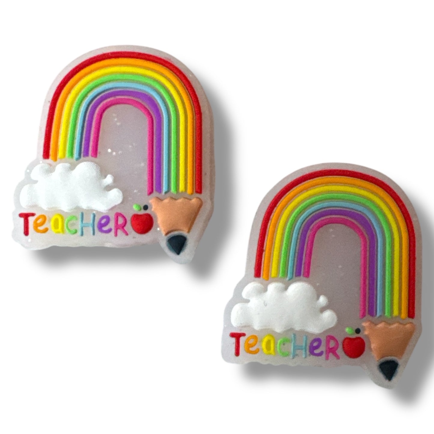 X350-  "Teacher" Silicone Focal Bead (1 Count)