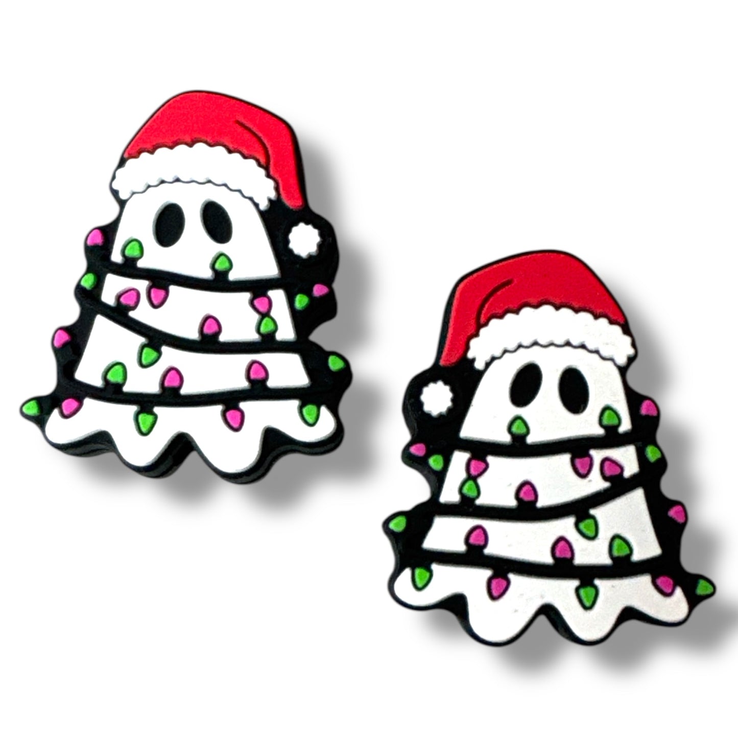 h913- "Christmas Light Ghost" Silicone Focal Bead