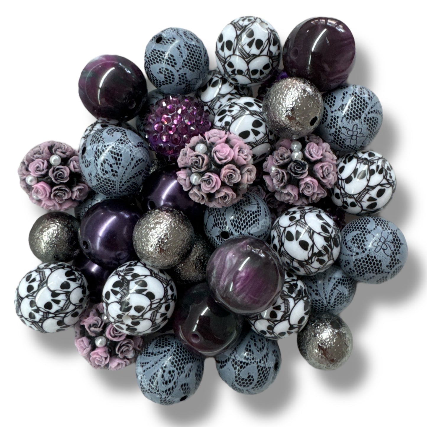 CK-98-  20mm "Smokey Skull" (50 Count) Bead Pack (The Amber Collection)