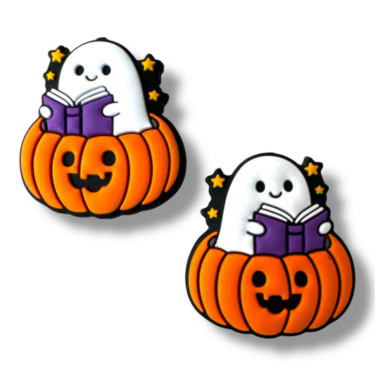 h930- "Reading Ghost" Silicone Focal Bead