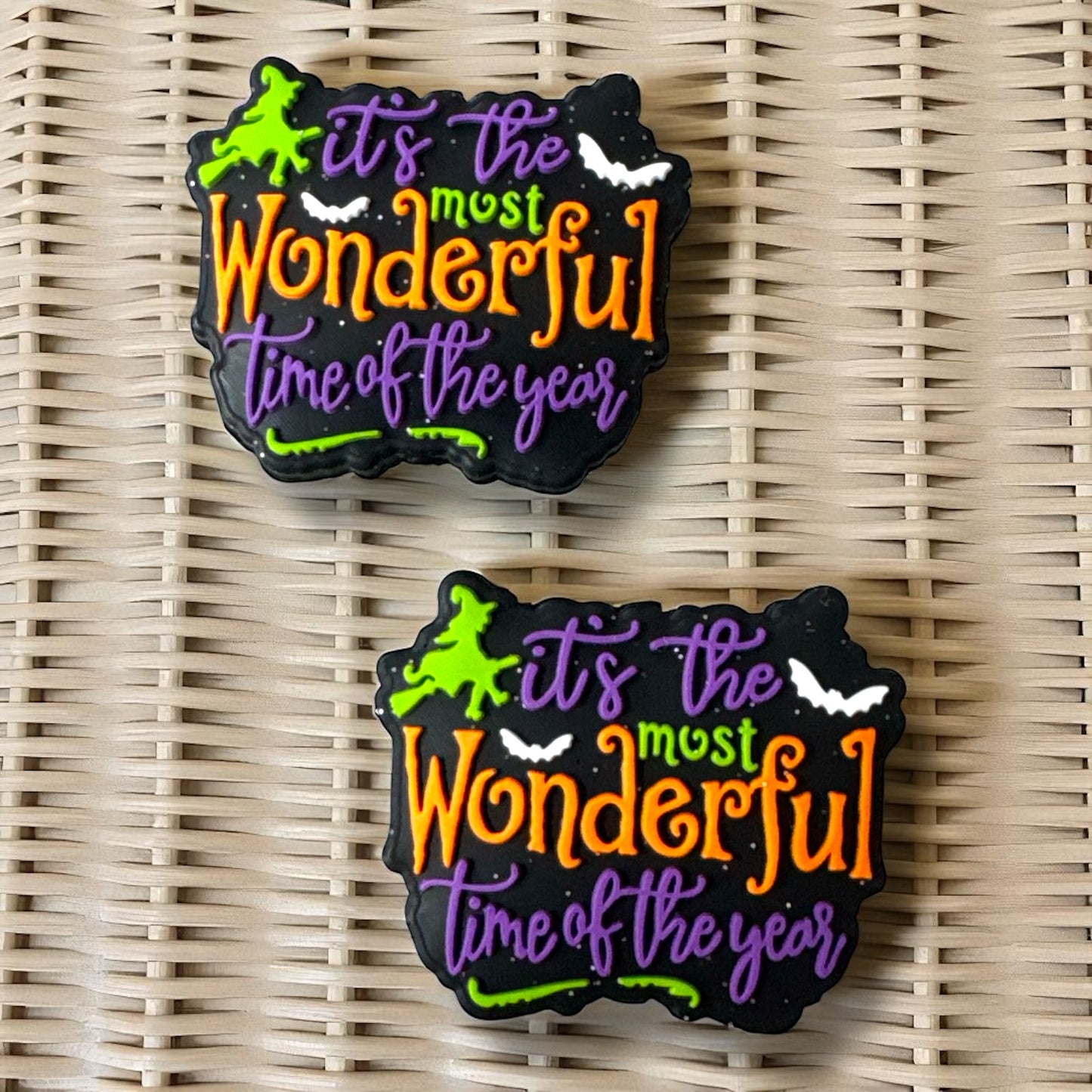 h937- "The Most Wonderful Time Of The Year" Silicone Focal Bead