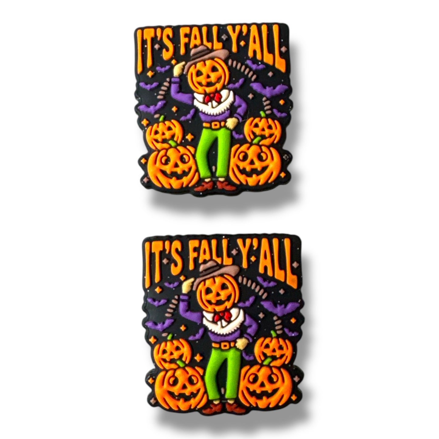 h957- "It's Fall Y'All" Silicone Focal Bead