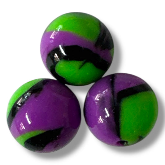 #703- “Halloween Gloss Tye-Dye” Silicone Beads