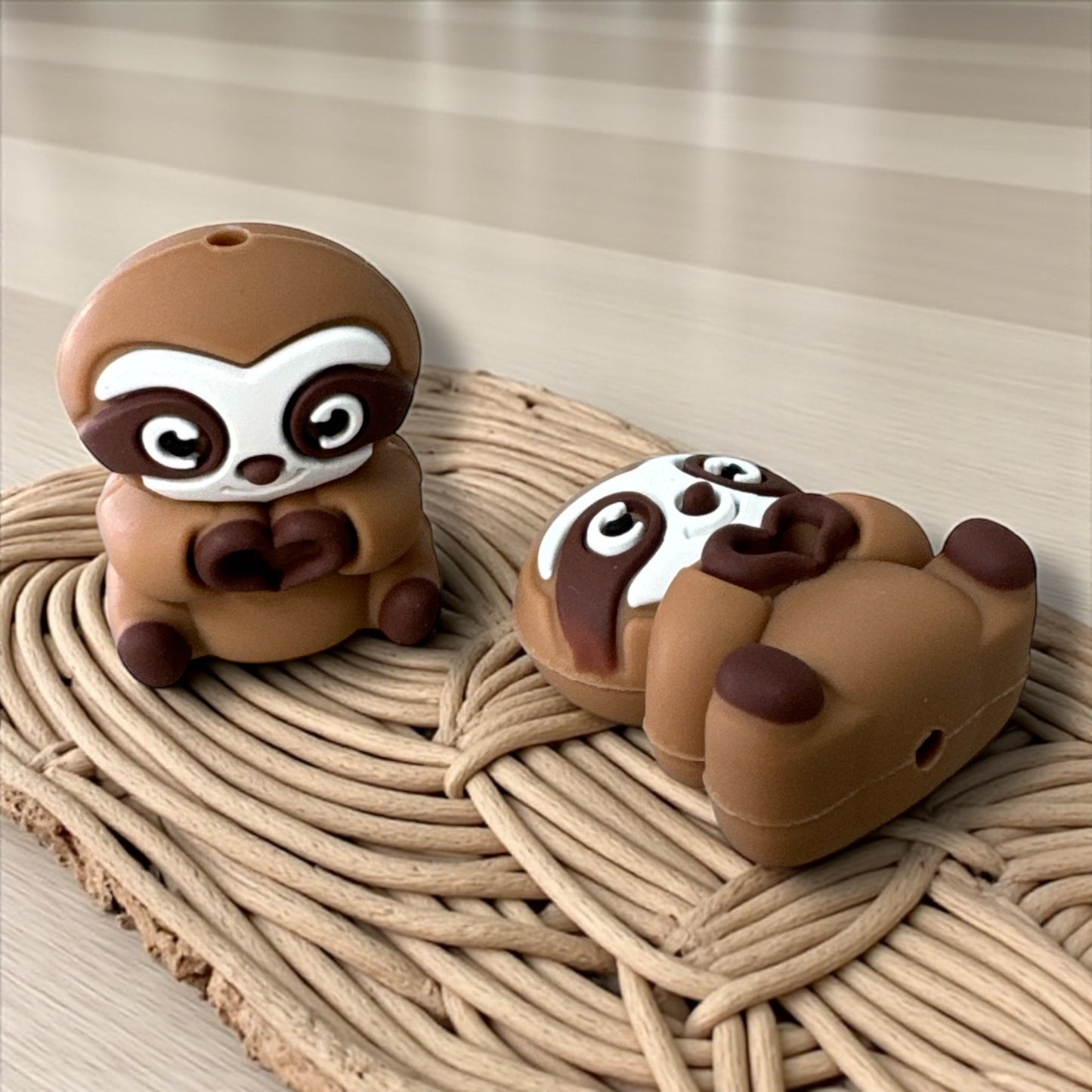 T373- "3D Sloth" Silicone Focal Bead