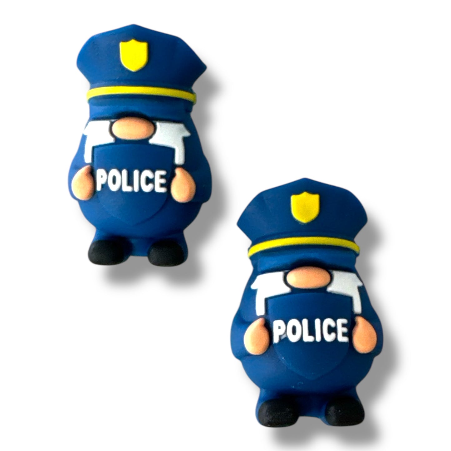 T183 "3D Police Gnome" Silicone Focal Bead