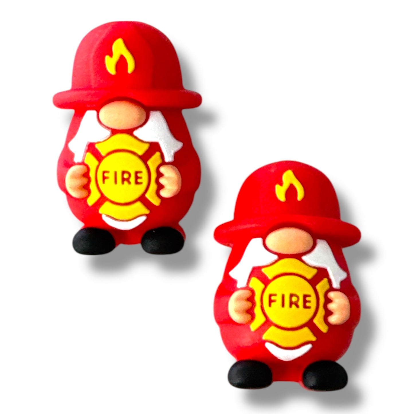 T203 "3D Firefighter Gnome" Silicone Focal Bead