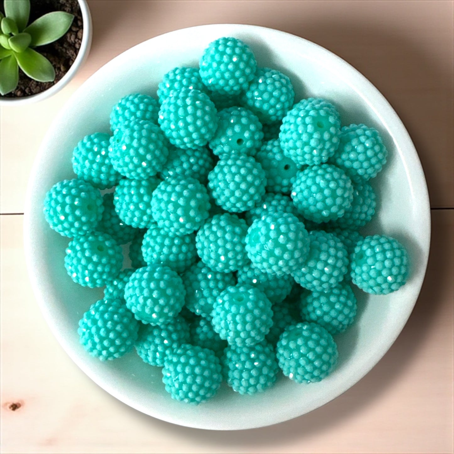 #1227 -  20mm Tiffany Jelly Rhinestone  Beads (1 Count)