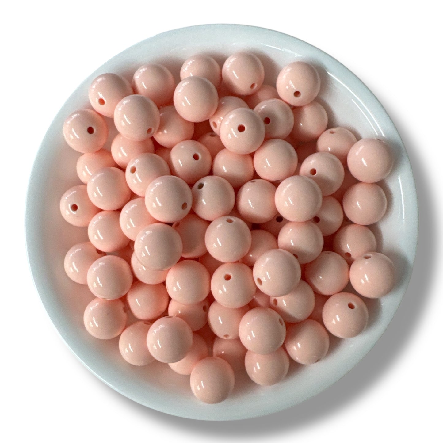 T302 - 15mm "Peach" Gloss Silicone Beads