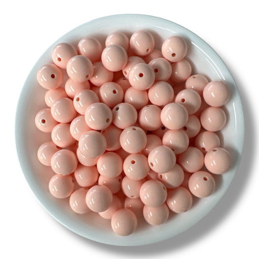 T302 - 15mm "Peach" Gloss Silicone Beads