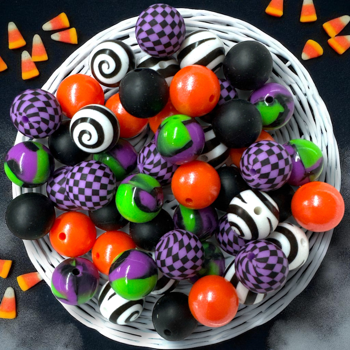 CK- 326-  15mm “Witchy” 50 Count Mixed Pack Silicone  Beads