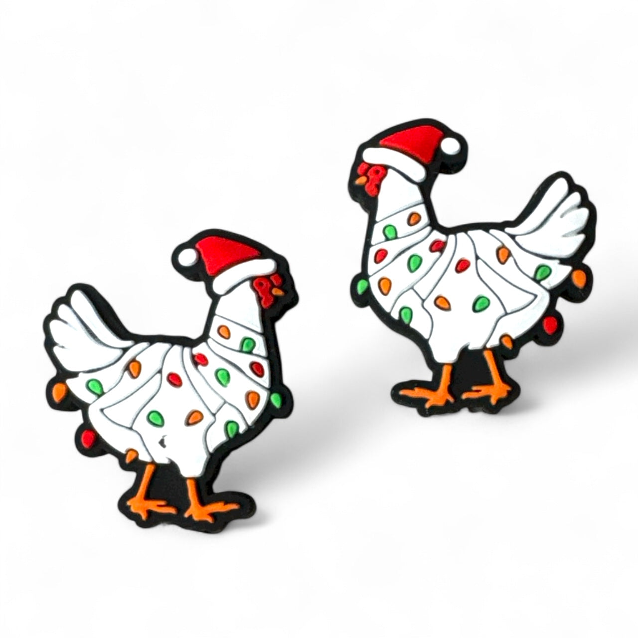 X59- "Holiday Chicken" Silicone Focal Bead