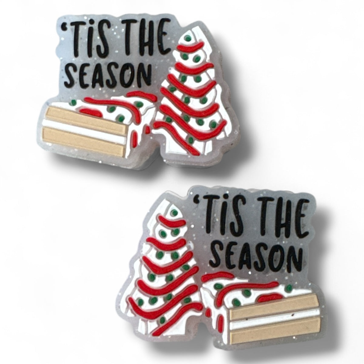 X77- "Tis The Season" Silicone Focal Bead