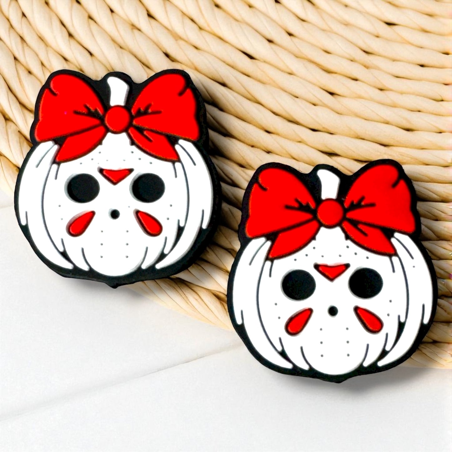 h948- "Halloween Pumpkin A" Silicone Focal Bead