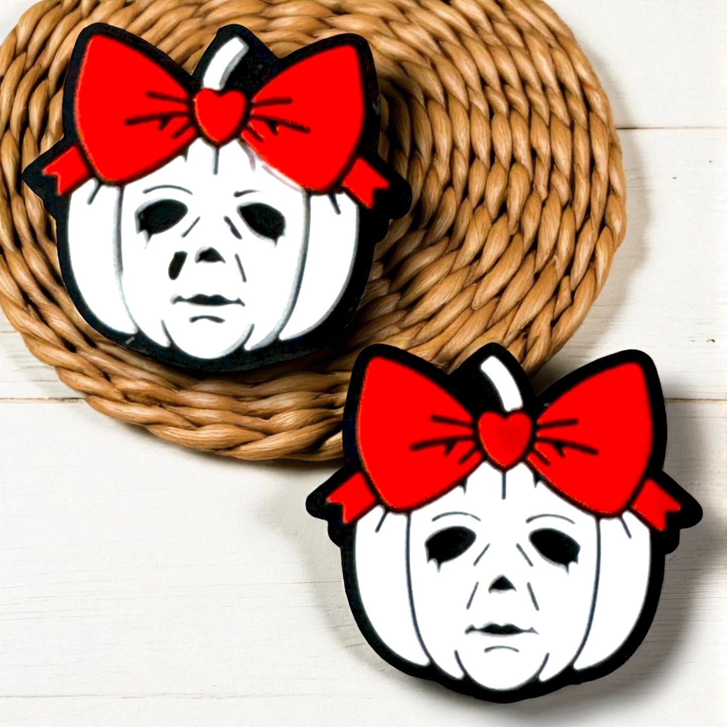 h945- "Halloween Pumpkin C" Silicone Focal Bead