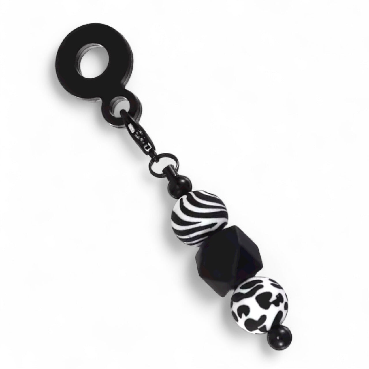 P98 - "Black" Beadable Straw Charm