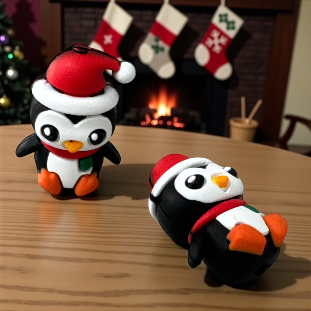 X20- "3D Penguin" Silicone Focal Bead