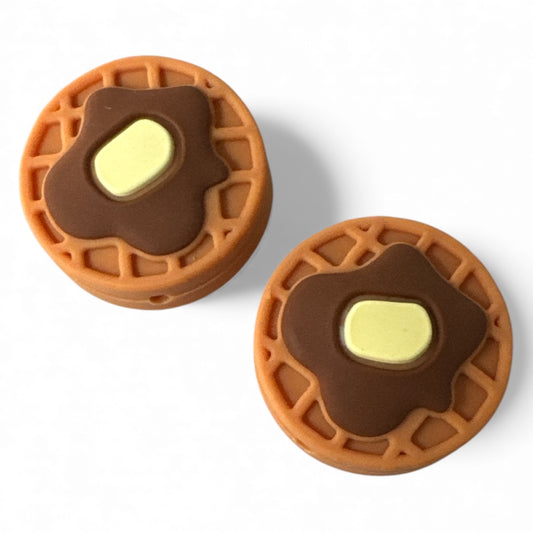X139- "3D Waffle" Silicone Focal Bead
