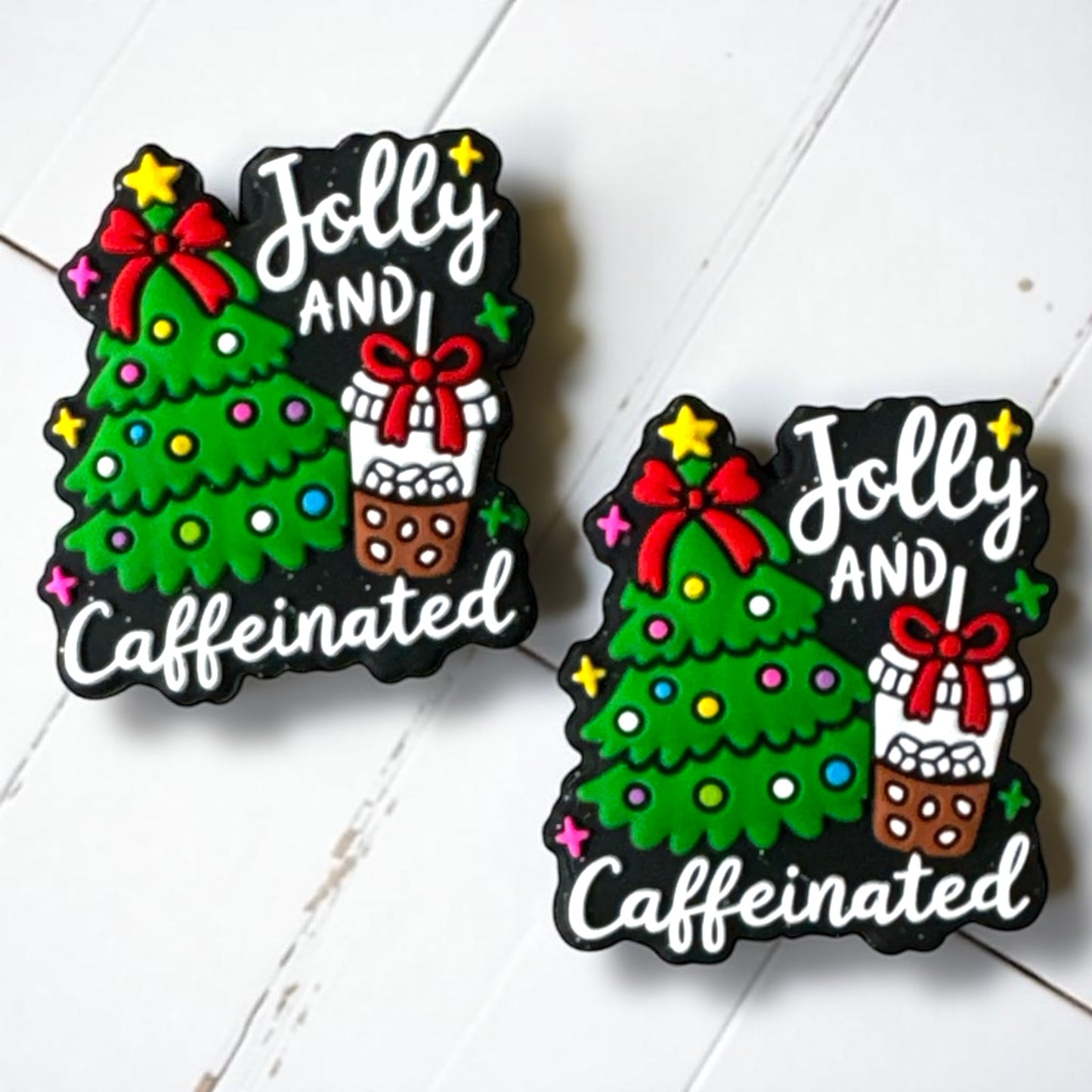 X22- "Jolly & Caffeinated" Silicone Focal Bead