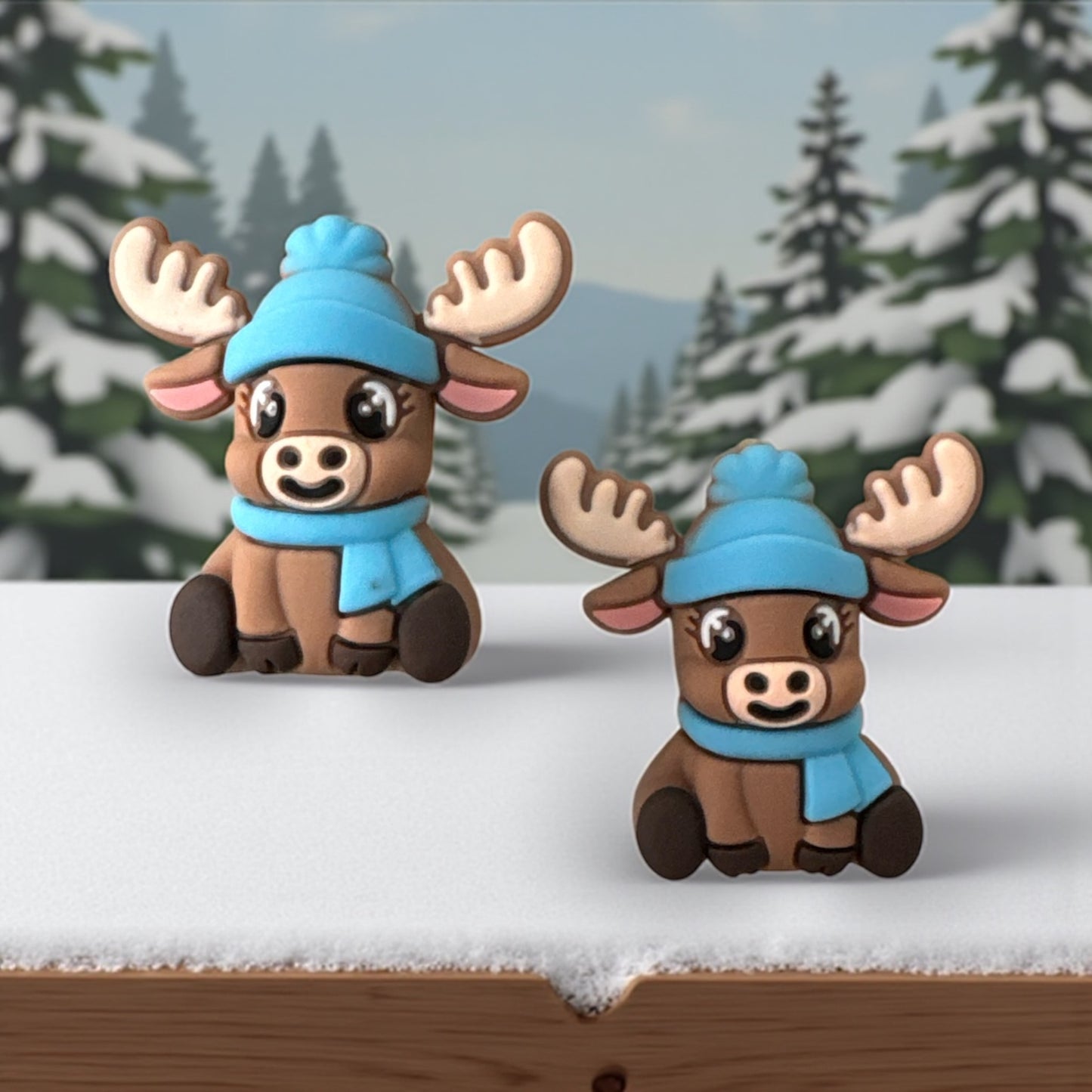 X119- "3D Moose" Silicone Focal Bead