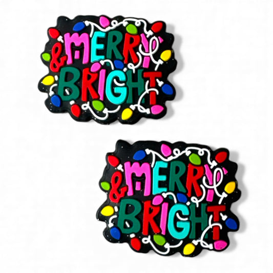 X144- "Merry & Bright" Silicone Focal Bead