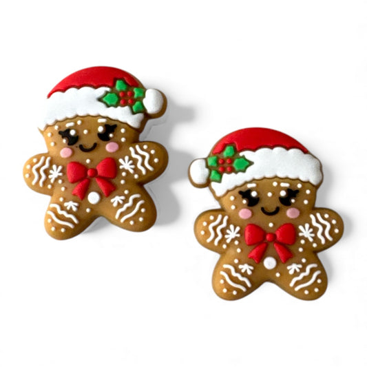 X51- "Gingerbread" Silicone Focal Bead