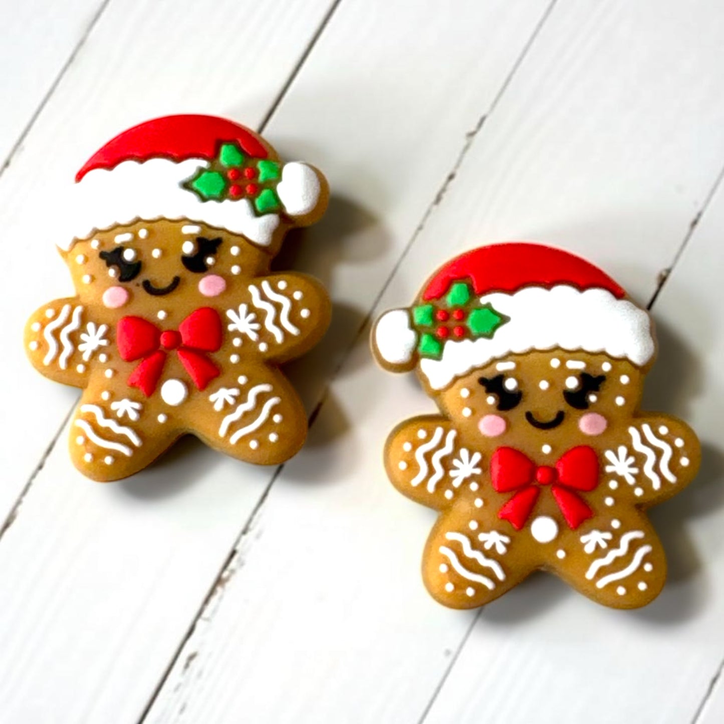 X51- "Gingerbread" Silicone Focal Bead