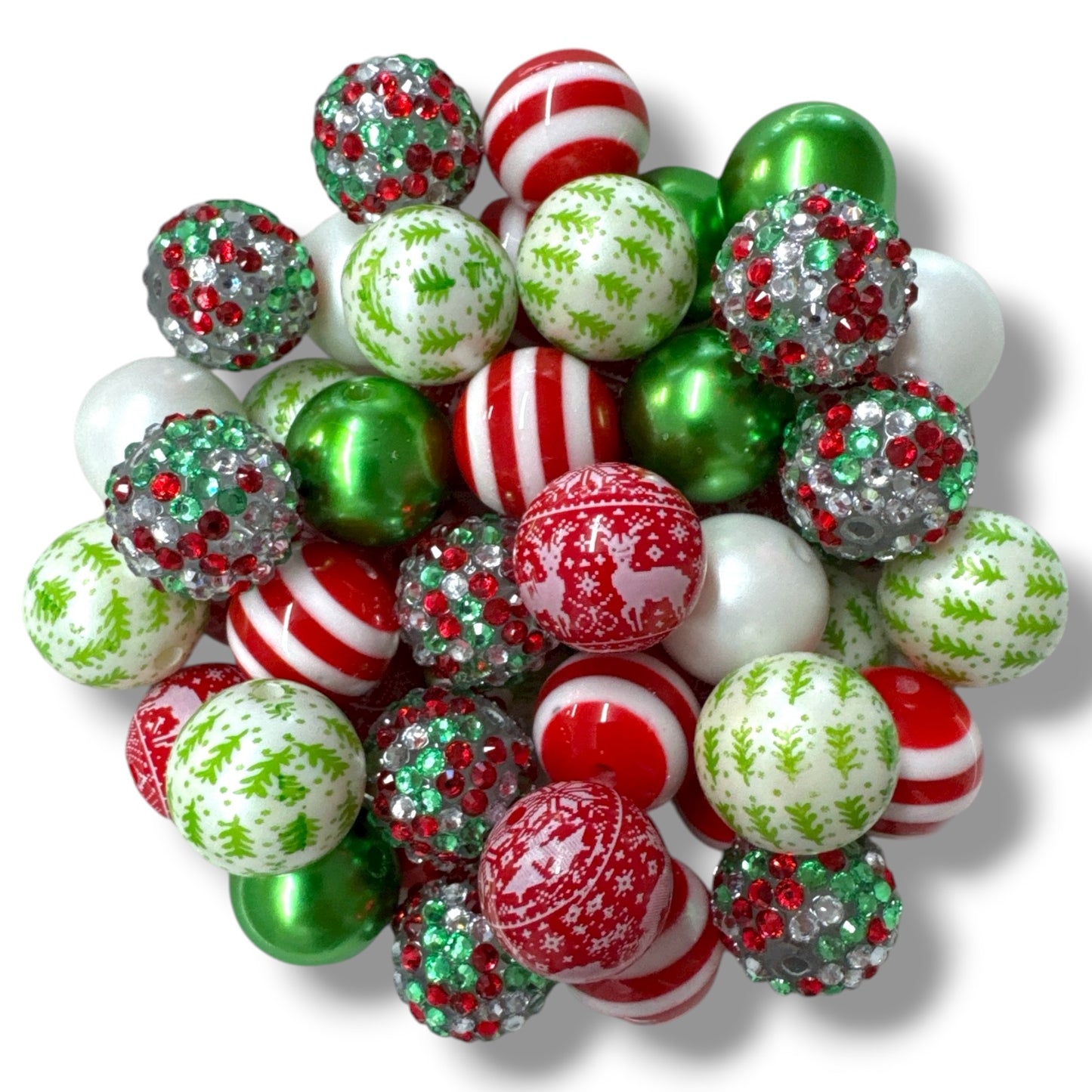 CK- 100-  🎄 20mm "Oh Christmas Tree" (50 Count) Bead Pack 🎄